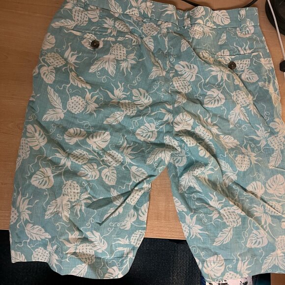 Cyan Hawaiian Shorts - Picture 2 of 2
